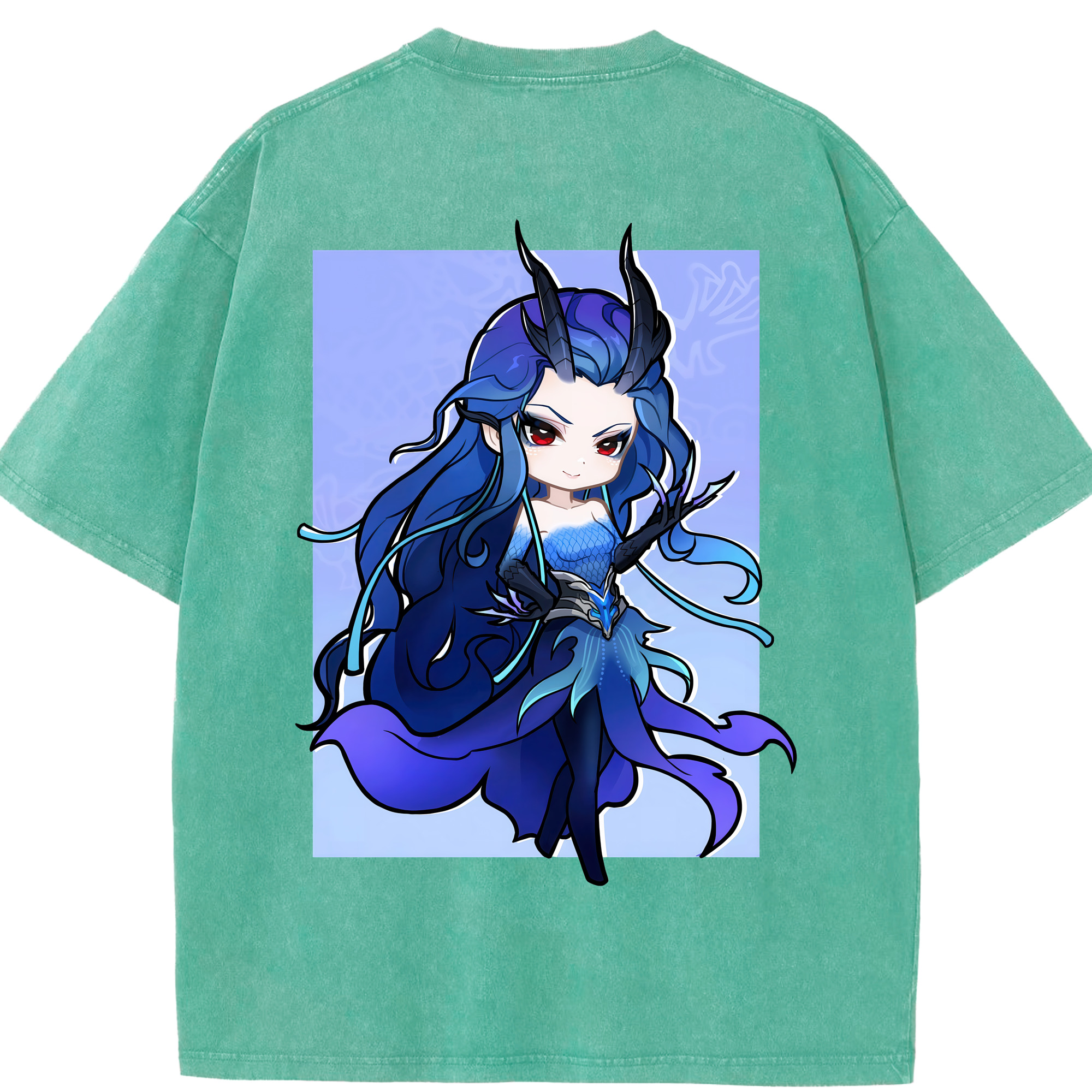 （画像用） Ne Zha 2 ナタ 魔童の大暴れ 綿100% ヴィンテージ風 半袖Tシャツ（背面プリント）